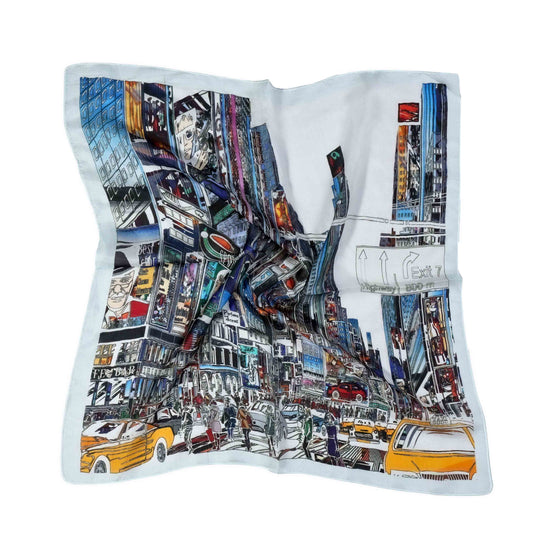 Architectural Pure Silk Pocket Square Scarf