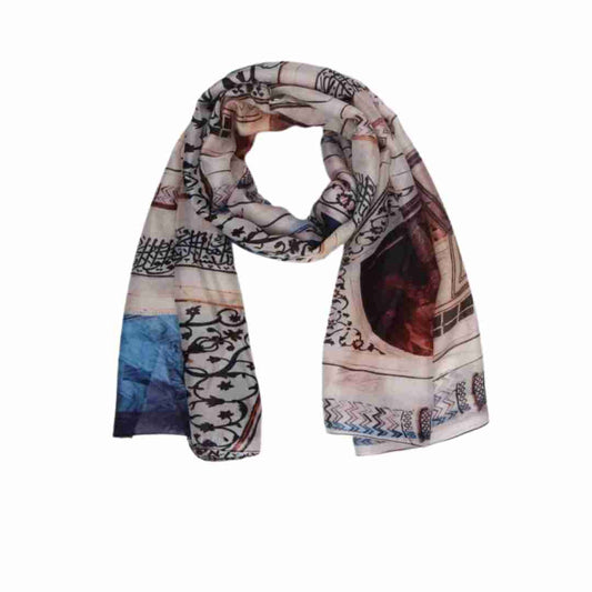 Architectural Pure Silk Designer Scarf
