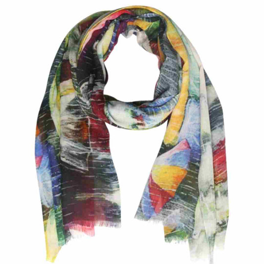 Abstract Cotton Modal Designer Scarf