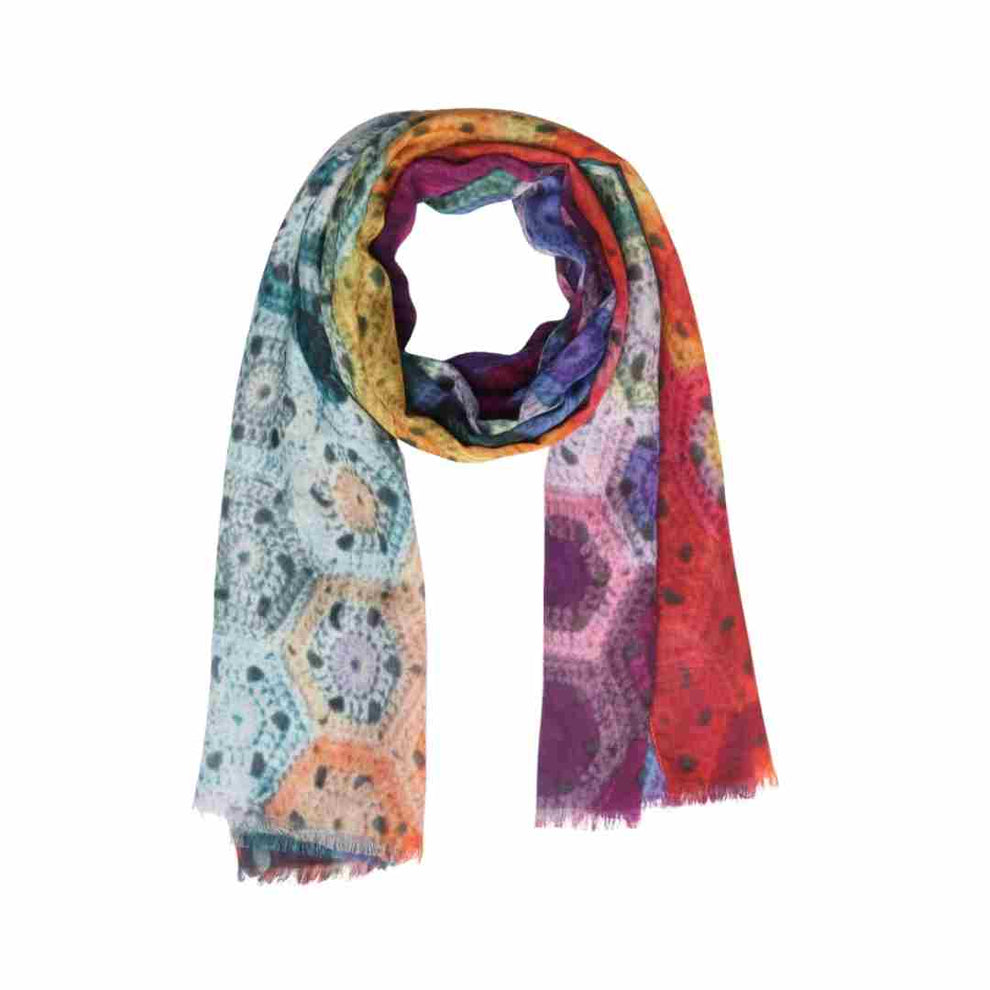 Buy Geometric Cotton Modal Designer Scarf for women. – Namaskar Australia