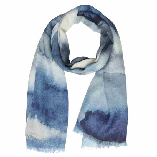 Abstract Merino Silk Designer Scarf