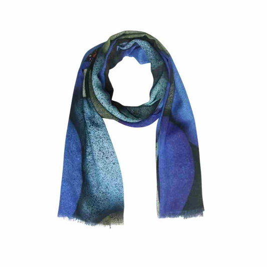 Abstract Merino Silk Designer Scarf