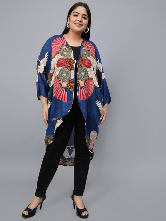 Kimono modal azul marino japonés