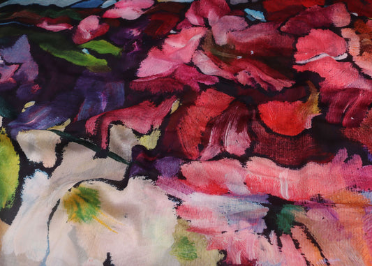 Floral Modal Silk Designer Scarf