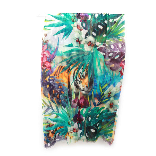 Animal Fine Merino Silk Designer Scarf