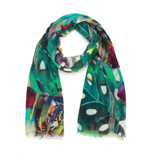 Animal Fine Merino Silk Designer Scarf