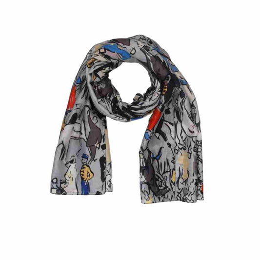 Abstract Cotton Modal Designer Scarf