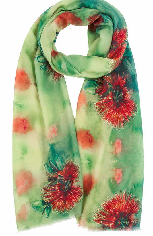Floral Print  Fine Merino  Designer Scarf