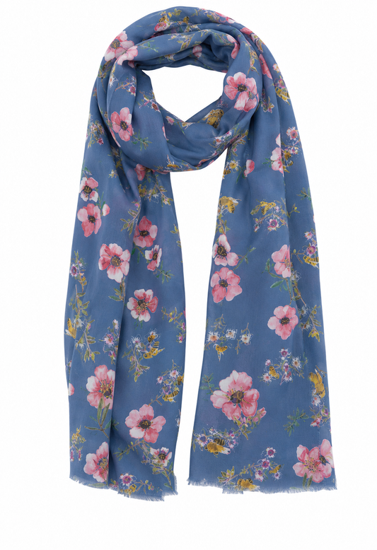Floral Print Cotton Modal Designer Scarf