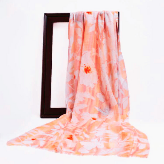 Floral Modal Silk Designer Scarf