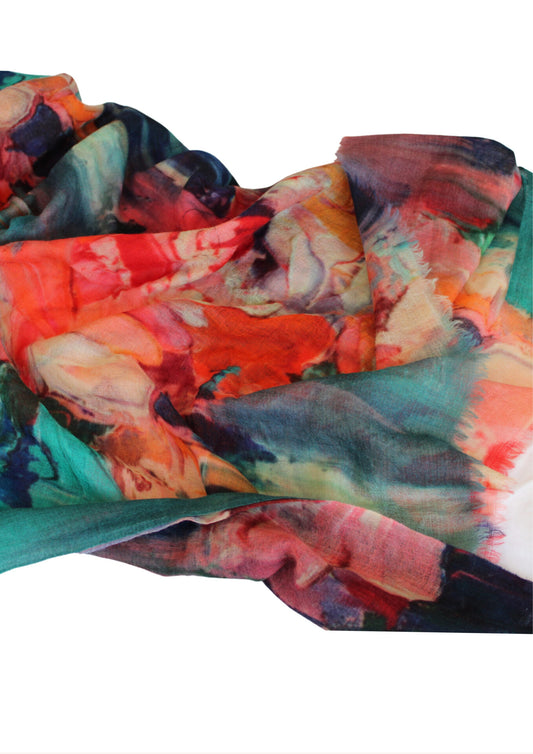 Floral Modal Silk Designer Scarf