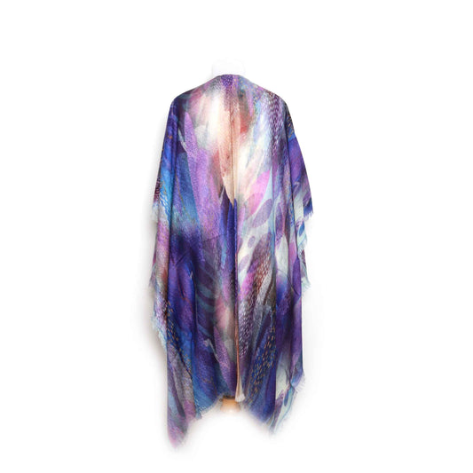 Purple Dreams Merino Wool Travel Cape