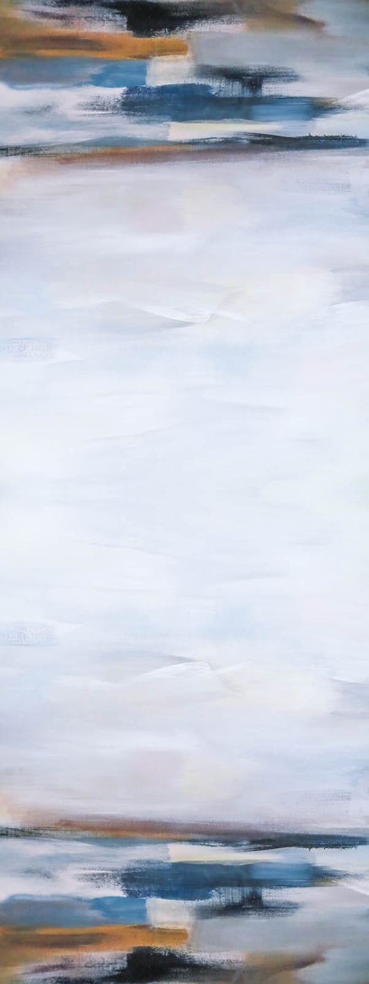 Coastal Haze Abstract Cotton Modal Scarf