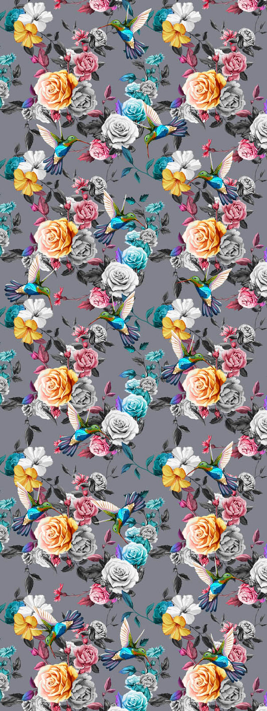 Floral Print Merino Silk Designer Scarf