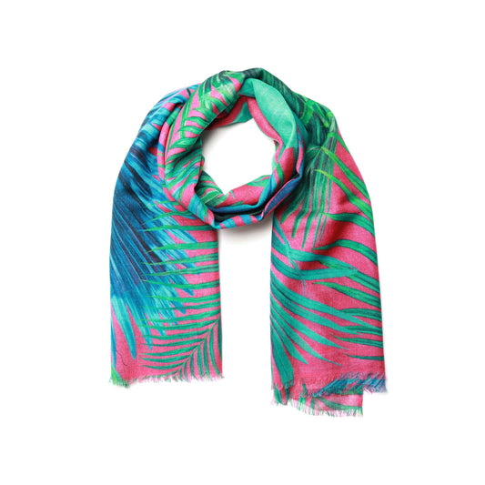 Floral Merino Silk Designer Scarf