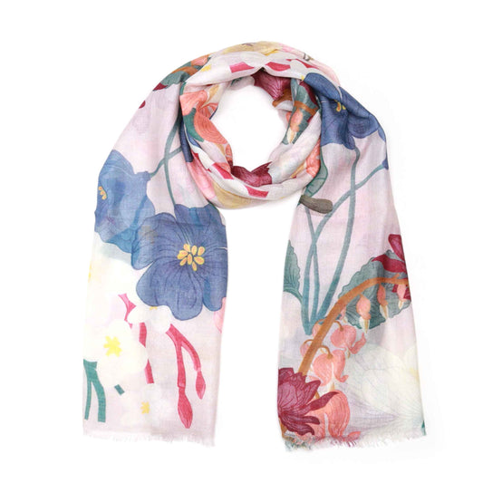 Floral Modal Silk Designer Scarf