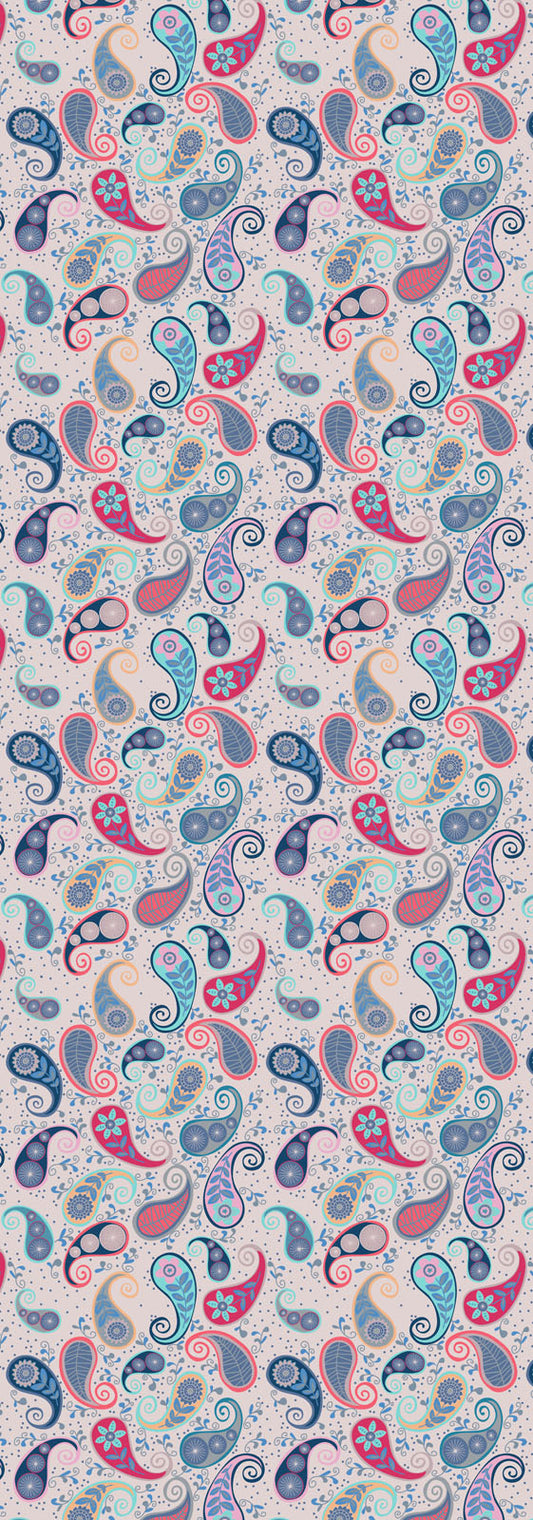 Pastel Paisley Silk Scarf – Contemporary Bohemian Print