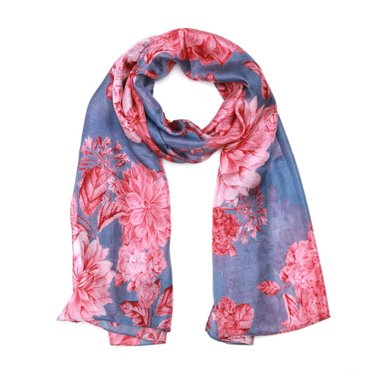 Floral Pure Silk Designer Scarf