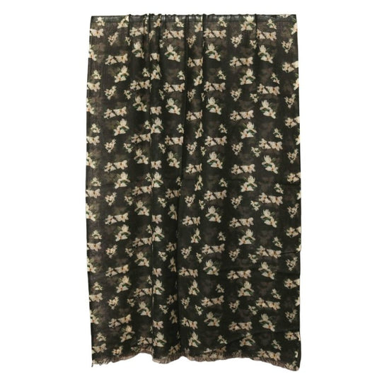 Abstract Print Merino Silk Designer Scarf