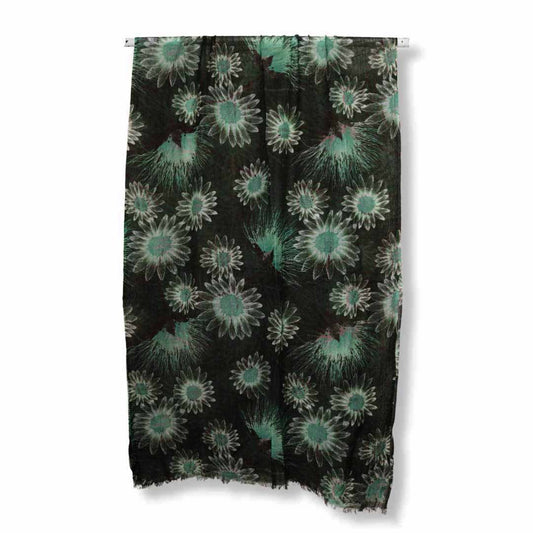 Floral Merino Silk Designer Scarf