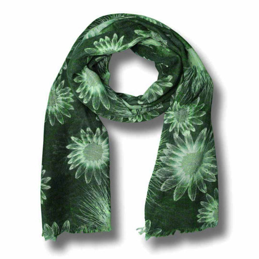Floral Merino Silk Designer Scarf