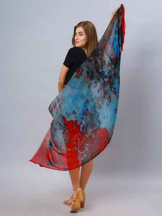 Abstract Modal Silk Designer Scarf