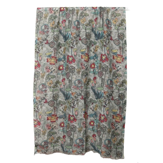 Floral Merino Silk Designer Scarf