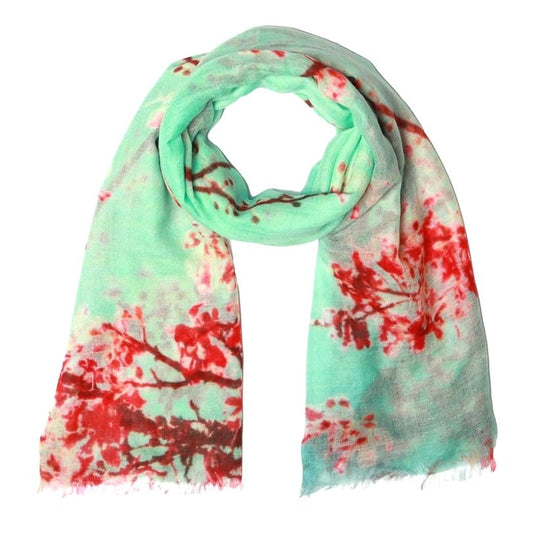 Floral Merino Silk Designer Scarf