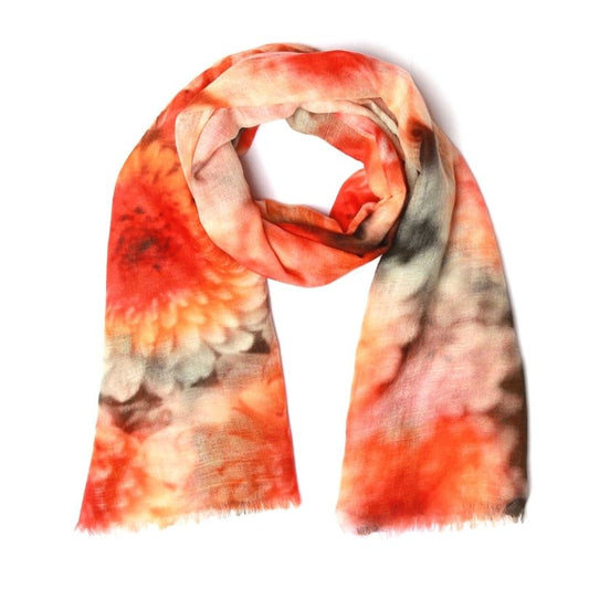 Floral Merino Silk Designer Scarf