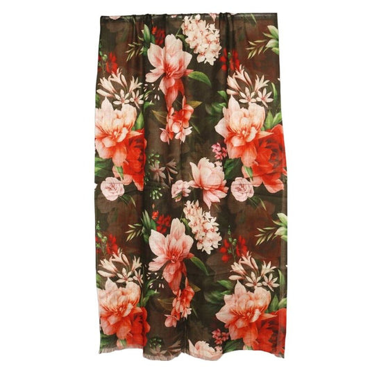 Floral Merino Silk Designer Scarf