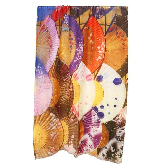 Abstract Print Merino Silk Designer Scarf