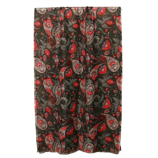 Paisley Geometrical Merino Silk Designer Scarf