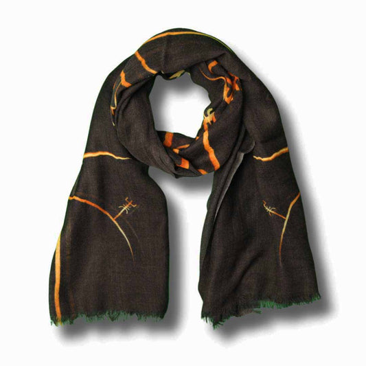 Geometric Merino Silk Designer Scarf