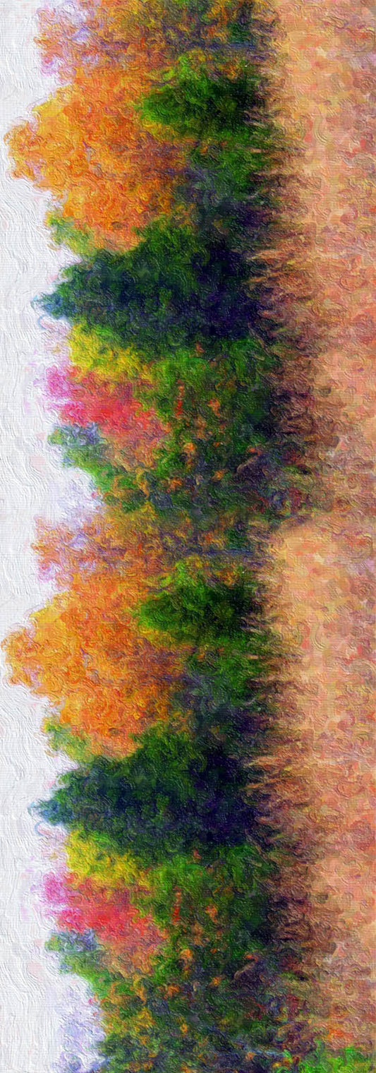 Oil Colors Landscape Artwork Linen Designer Scarf