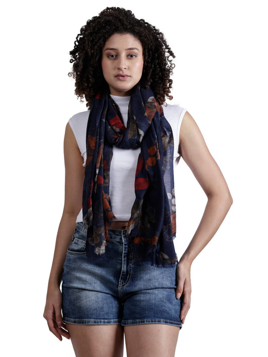 Floral Modal Silk Designer Scarf