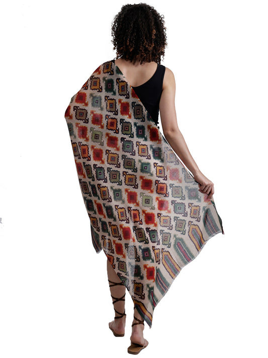 Abstract Modal Silk Designer Scarf