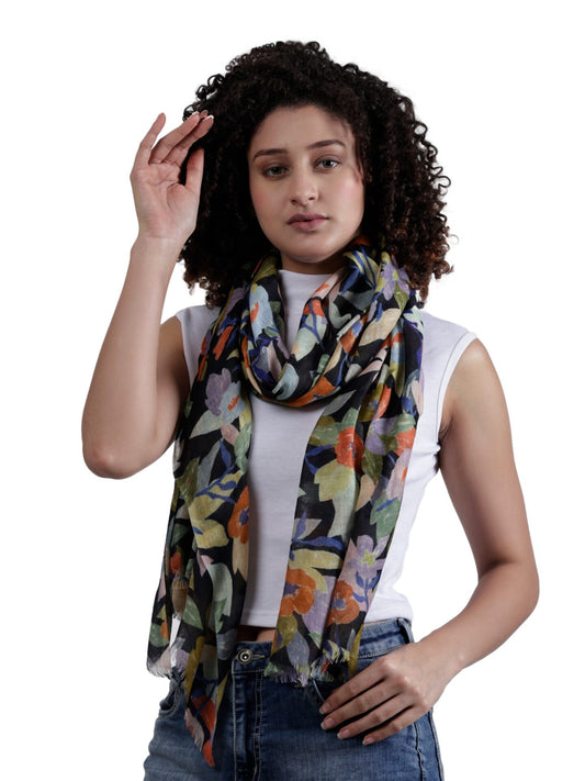 Floral Modal Silk Designer Scarf