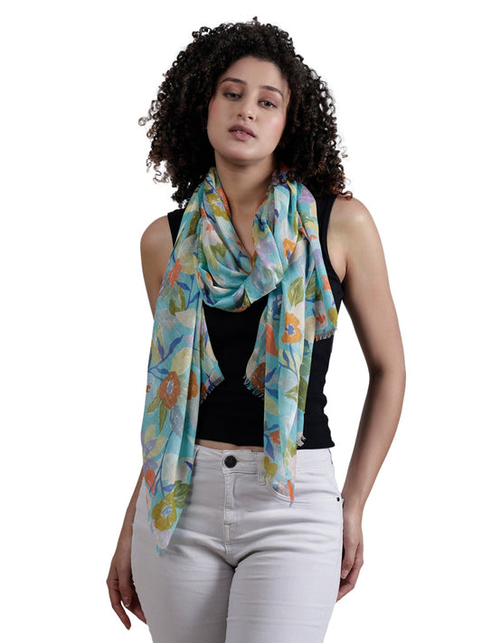 Floral Modal Silk Designer Scarf