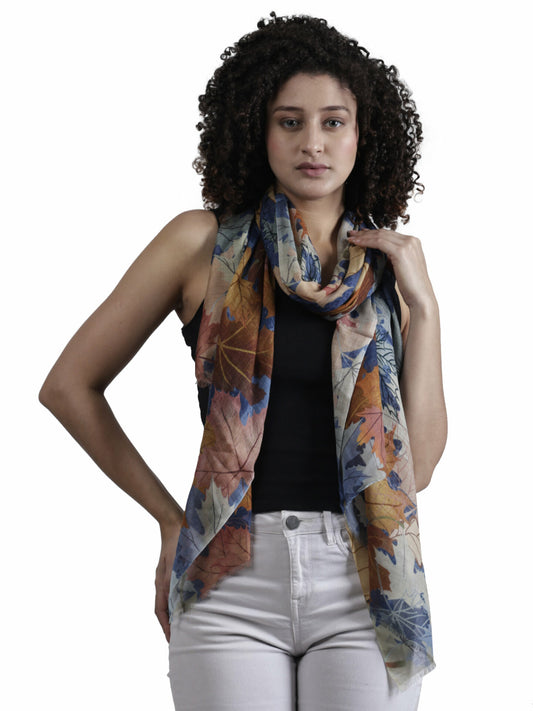 Tropical Merino Silk Designer Scarf