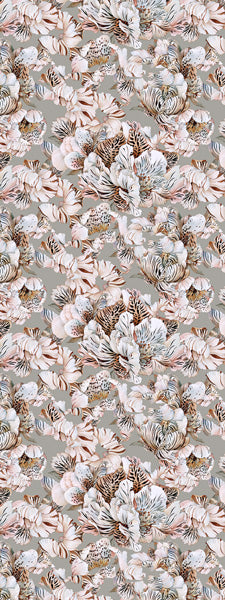Ivory Whisper Bloom – Merino Wool Scarf