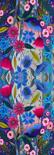Midnight Bloom Kaleidoscope –Merino wool  Scarf