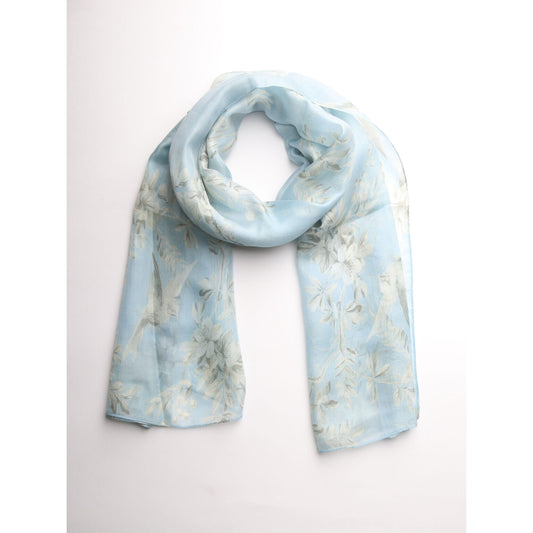 Blue Wisteria Dove Pure Silk Scarf