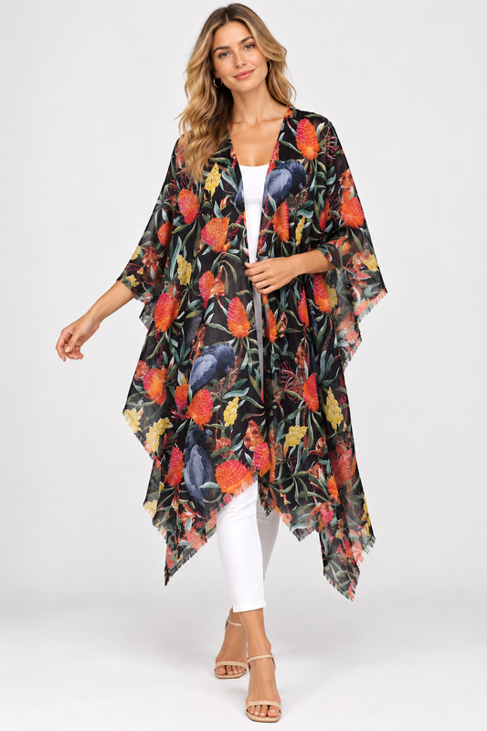 Australian Coastal Merino Wool Travel Cape