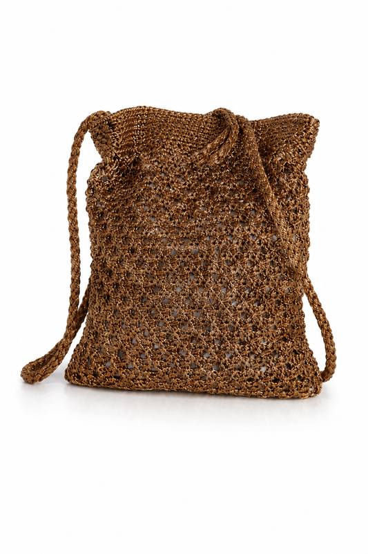 Zari Knitted Copper Bag
