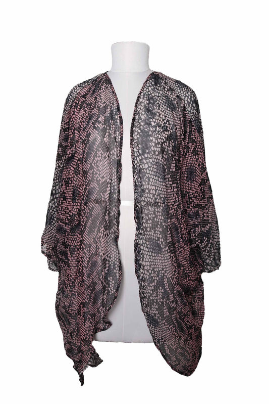 Pink Snake Skin Kimono