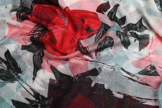 Abstract Modal Silk Designer Scarf