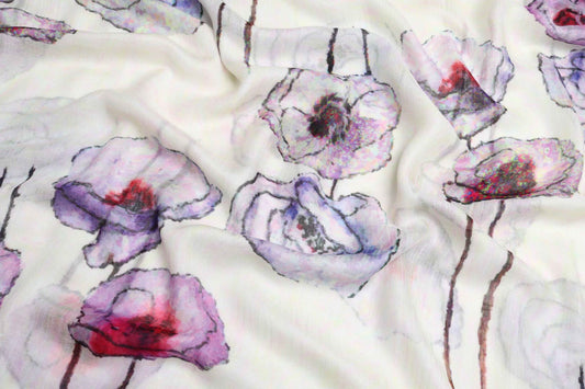 Floral Modal Silk Designer Scarf