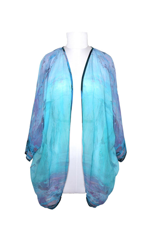 COSTAL BLUE MODAL KIMONO