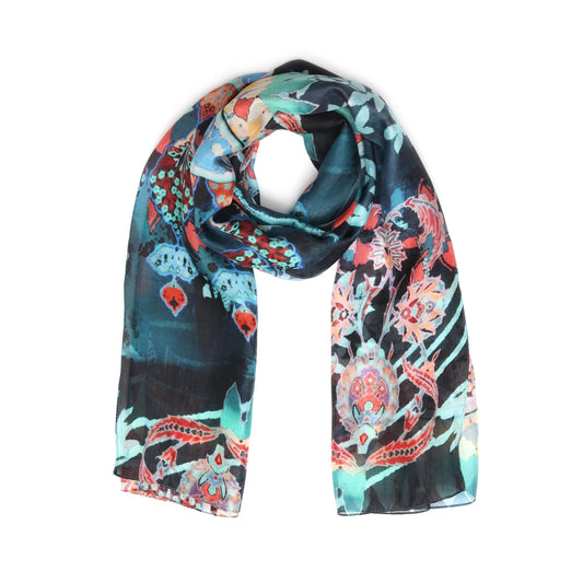 Abstract Modal Silk Designer Scarf