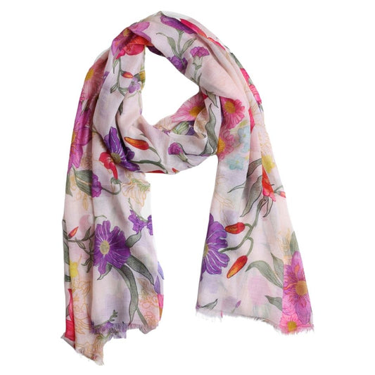 Floral Pure Silk Designer Scarf